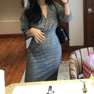 Aritzia crossover plaid dress size 2